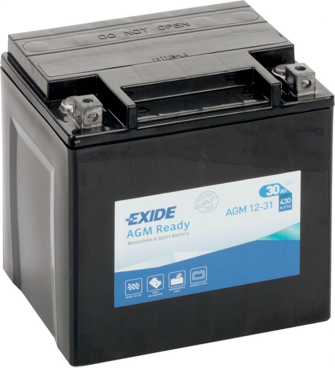 Аккумулятор мото EXIDE Ready AGM 6СТ-30 Ah АзЕ 12V 430А EN AGM12-30 (61021)