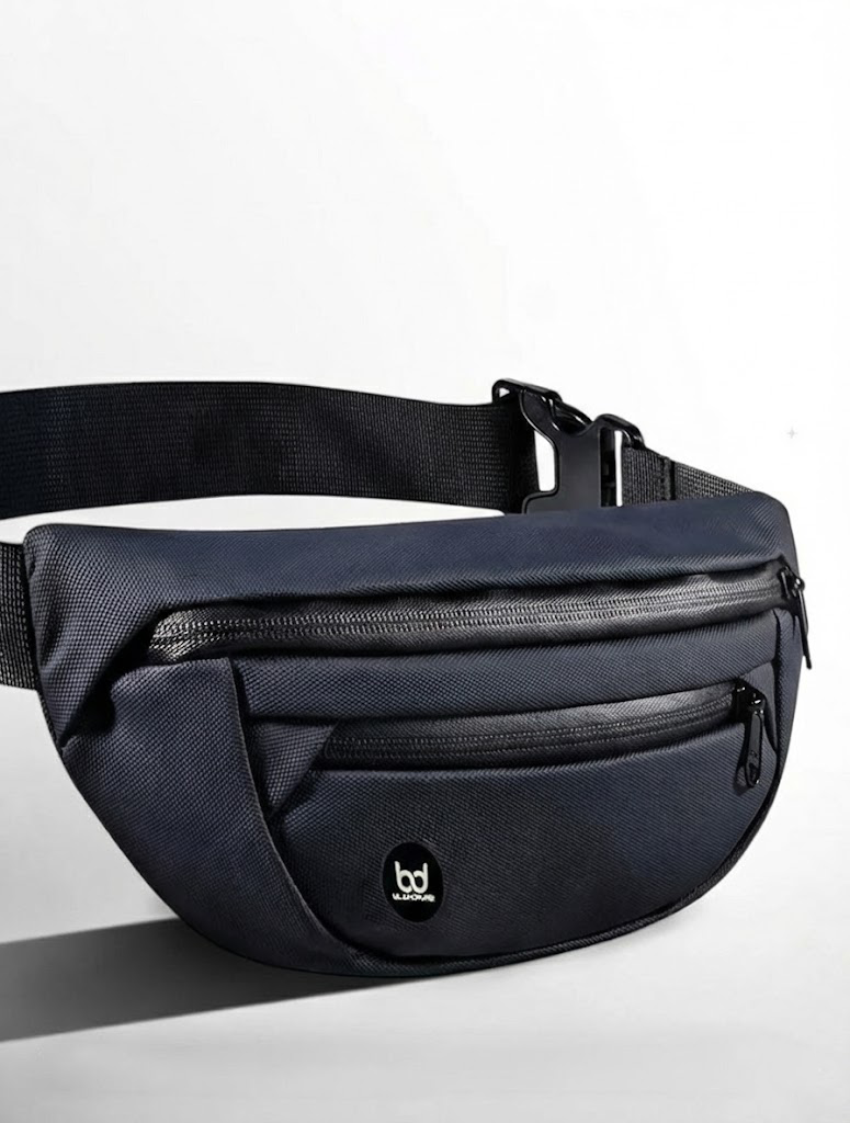 Поясна сумка-бананка чоловіча з регулюванням ременя водозахисна тканина Чорний (b9ce30cd)