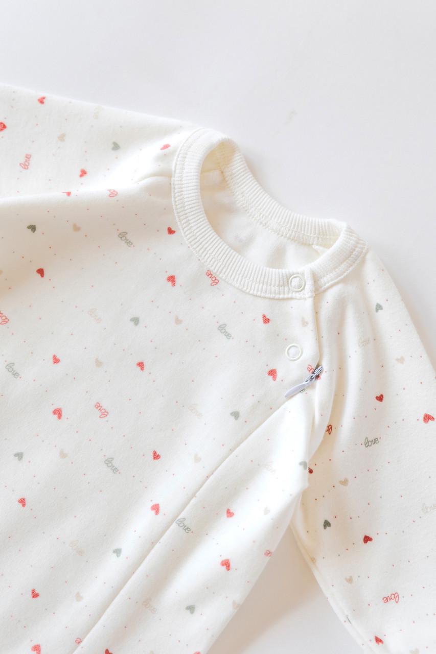 Ромпер на блискавці Сердечка інтерлок 68 см (2743759111) - фото 2