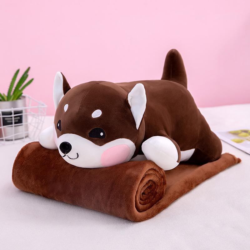 Іграшка/подушка/плед Huggle Pets Собачка 3в1 110х160 см Brown (b051dd30)