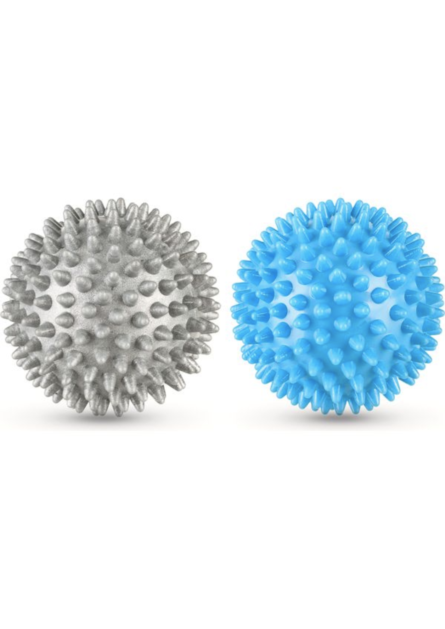 Набор массажных мячей Gymtek 70 мм 2 шт. твердый/мягкий Серо-голубой