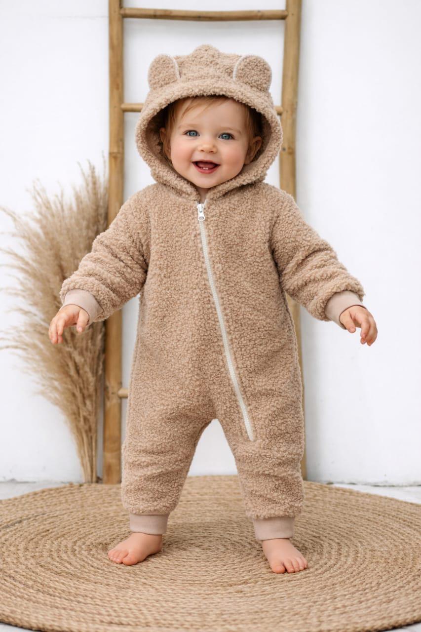 Комбінезон дитячий Тімі текс букле баранчик з вушками утеплений 80 см Таш