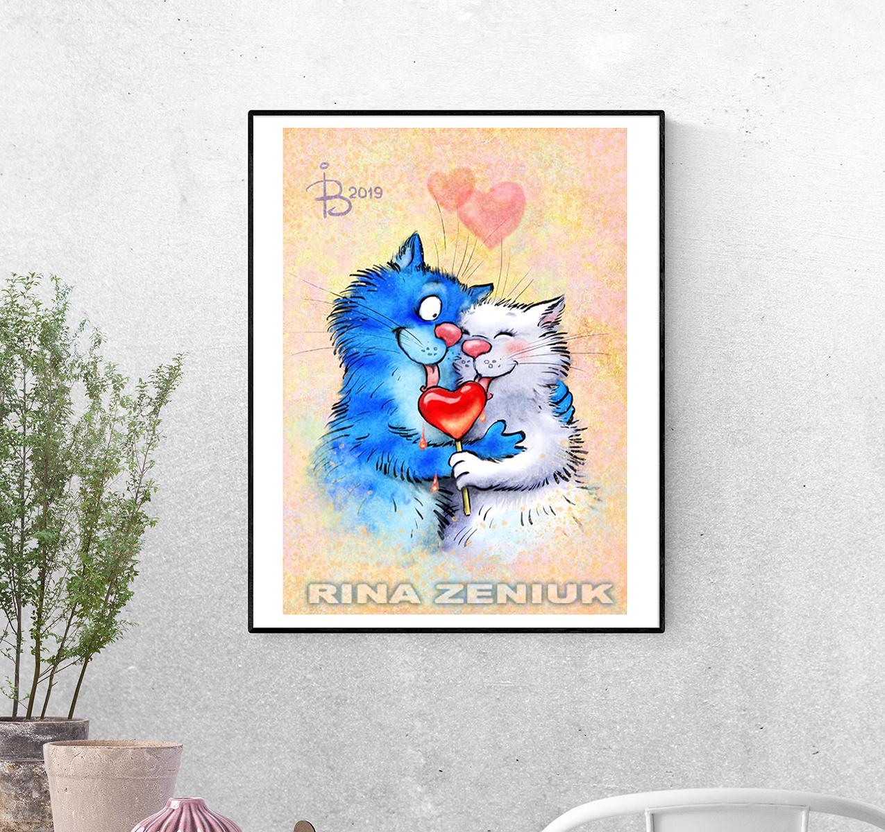 Постер Влюбленные формат А-5