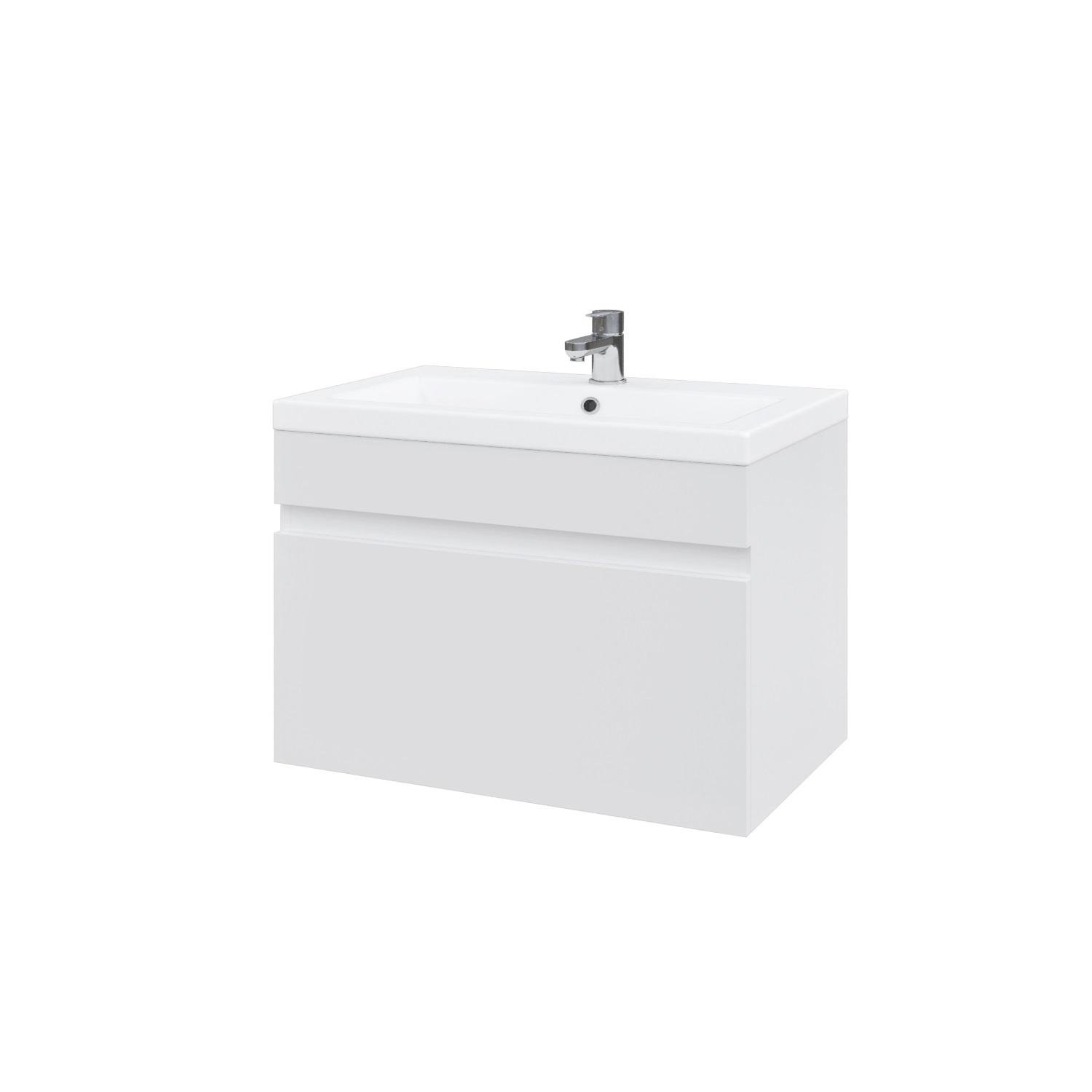 Тумба подвесная MEBLIBUD ERICA 70 с ящиком с умывальником Cers 70 см Белый (44363/2)