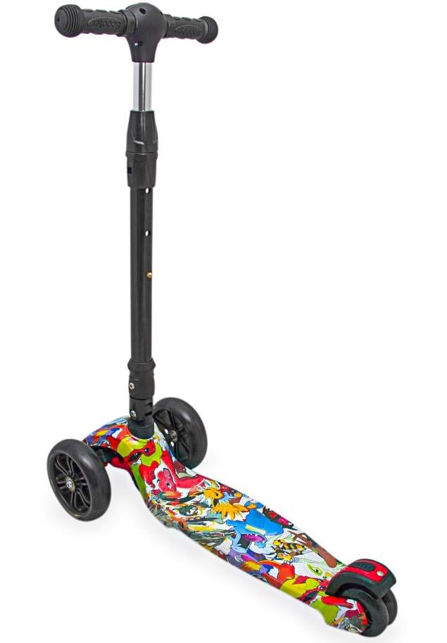 Самокат детский трехколесный Maraton Flash с регулируемой ручкой и светящимися колесами (17f7a1c9)