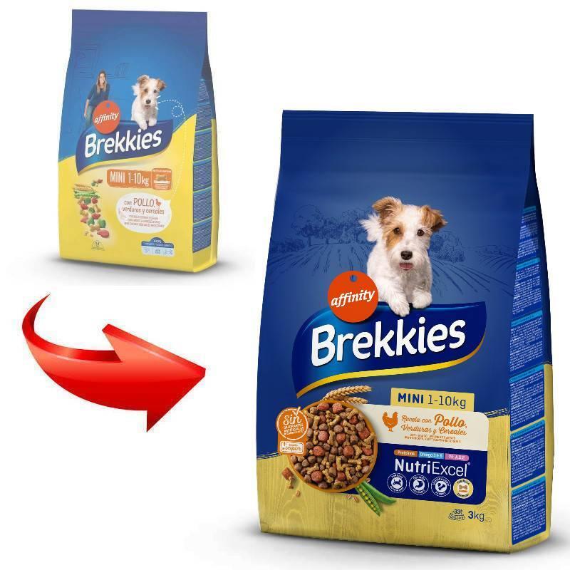 Корм сухий для дорослих собак малих порід Brekkies Dog Mini з куркою й овочами 3 кг (927401/8410650214160) - фото 3