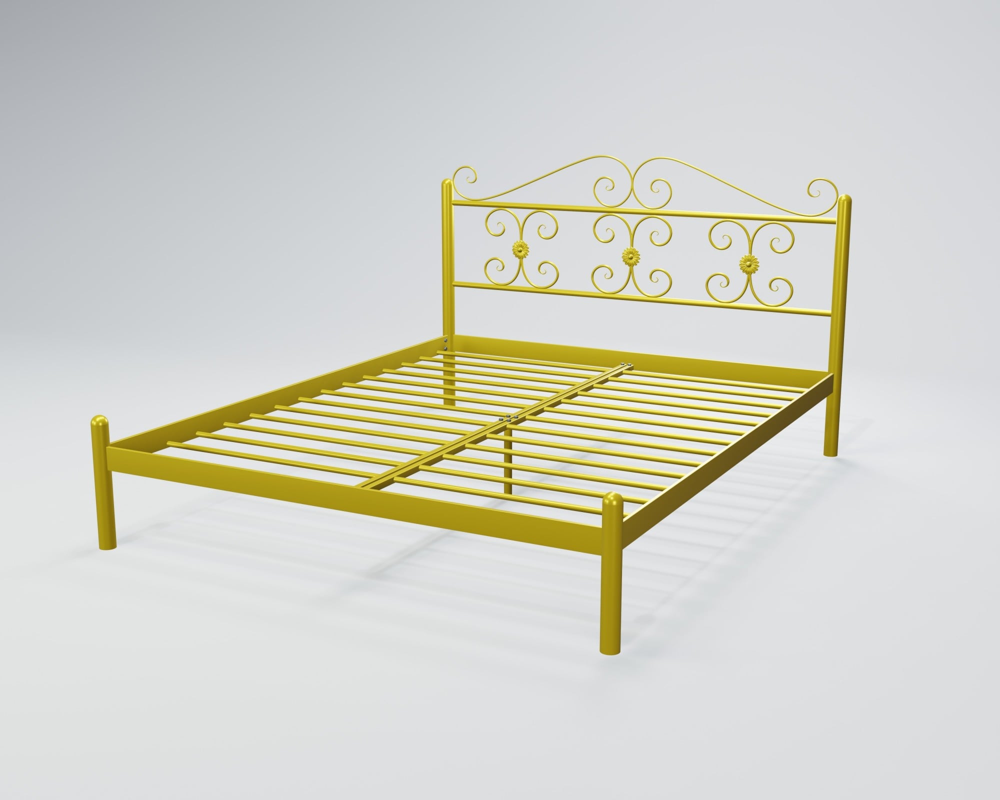 Кровать двуспальная BNB BegoniyaDesign 120х190 см Желтый (r2_ten_0193)