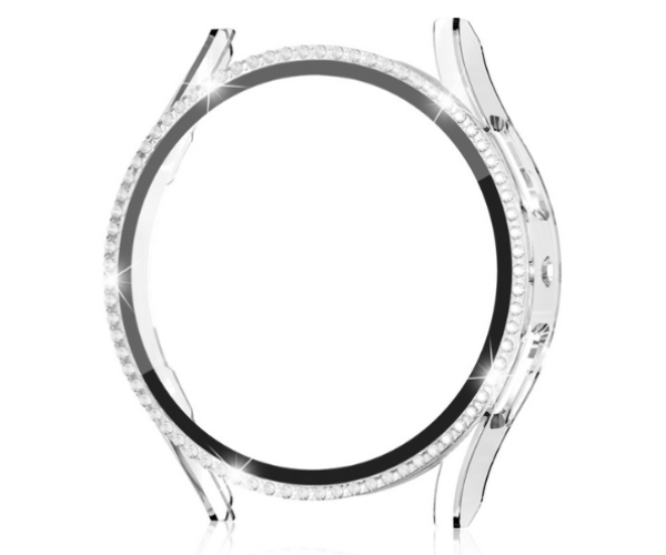 Чехол защитный с камешками для Samsung Galaxy Watch 6 со стеклом 44 мм Прозрачный Чехол защитный с камешками для Samsung Galaxy Watch 6 со стеклом 44 мм Прозрачный