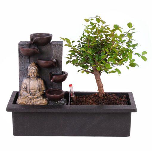 Бонсай с Буддой и водопадом 35 см