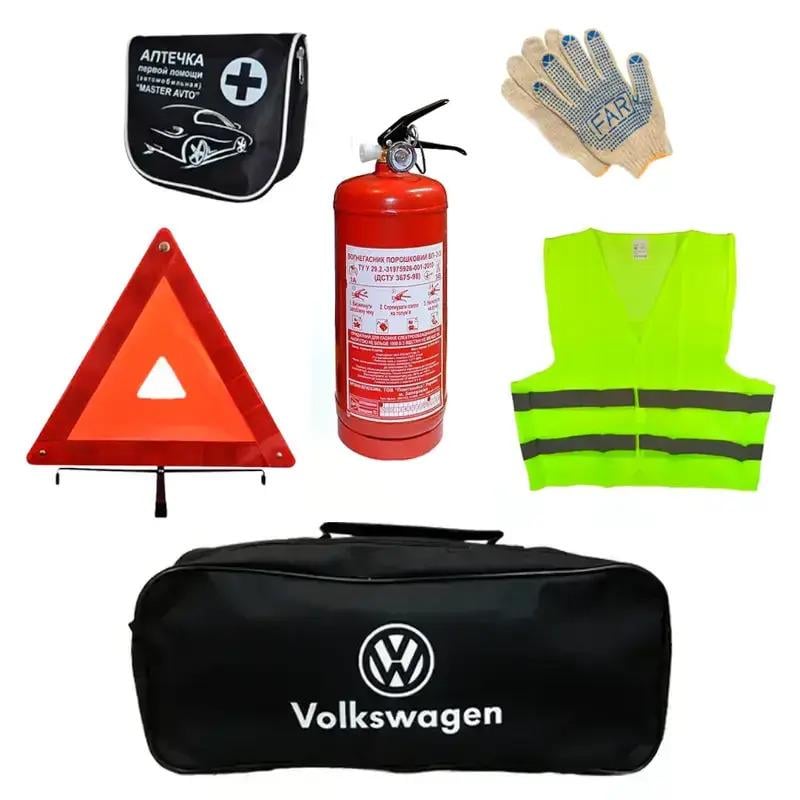 Набор автомобилиста AUTOMIX Р25 Volkswagen огнетушитель 2 кг/знак аварийной остановки/аптечка/жилет