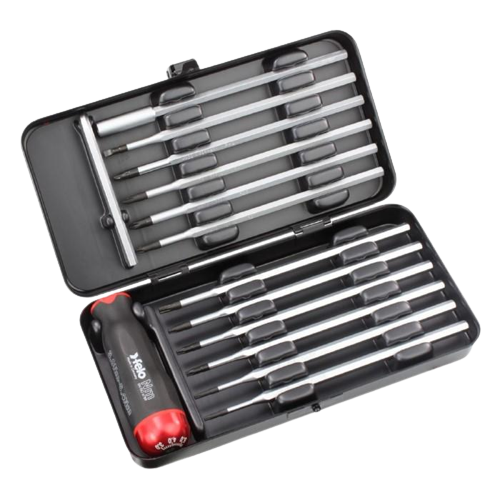 Набор динамометрических отверток Felo 10099316 битодержатель/рукоятка 3,0-5,4 Нм и инструмент регулировки 14 шт. (14603)