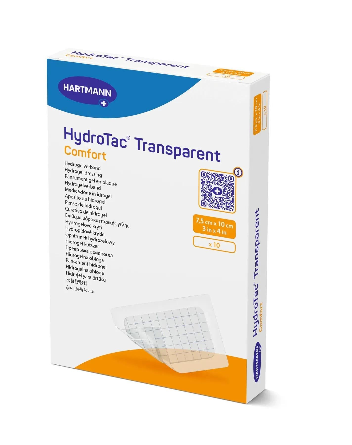 Повязка самофиксирующаяся гидрогелевая прозрачная HydroTac transparent Comfort 7,5х10 см (6850510)