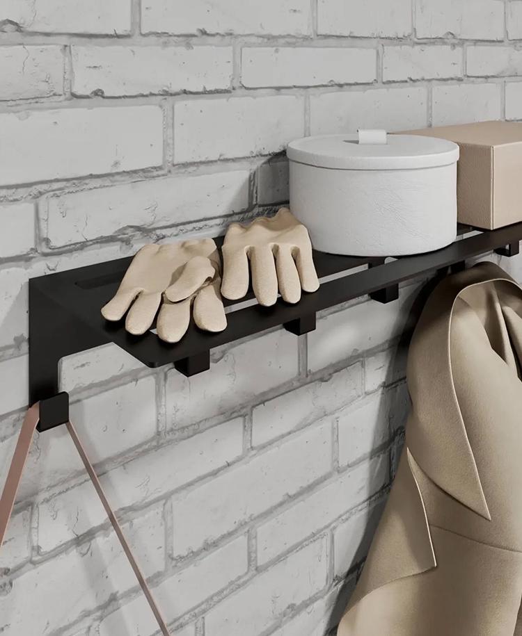 Вішалка-полиця у передпокій NC Home Stand Чорний (110332) - фото 2 Вішалка-полиця у передпокій NC Home Stand Чорний (110332) - фото 2