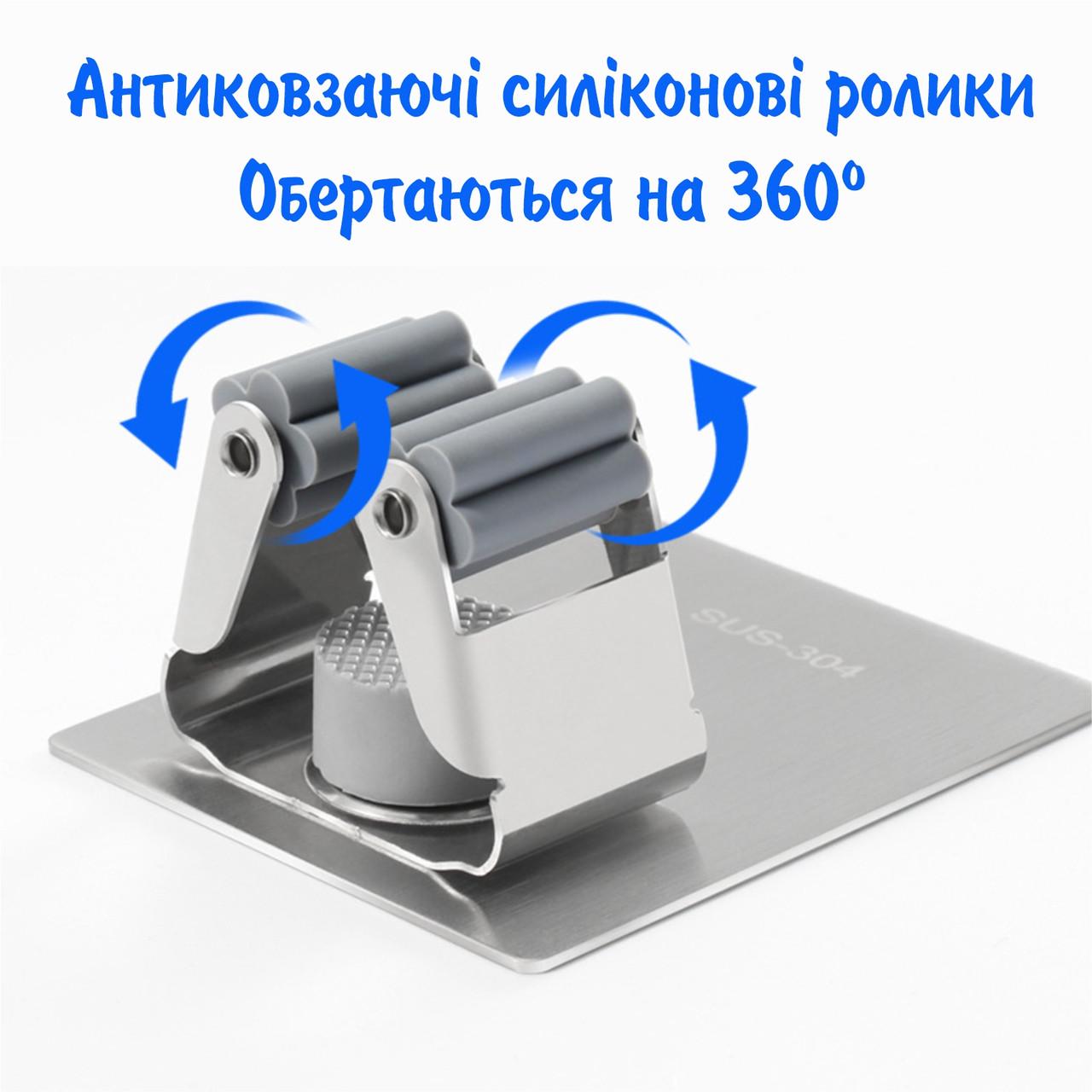 Тримач настінний для швабри з нержавіючої сталі SUS304 без свердління і клею (137579) - фото 6