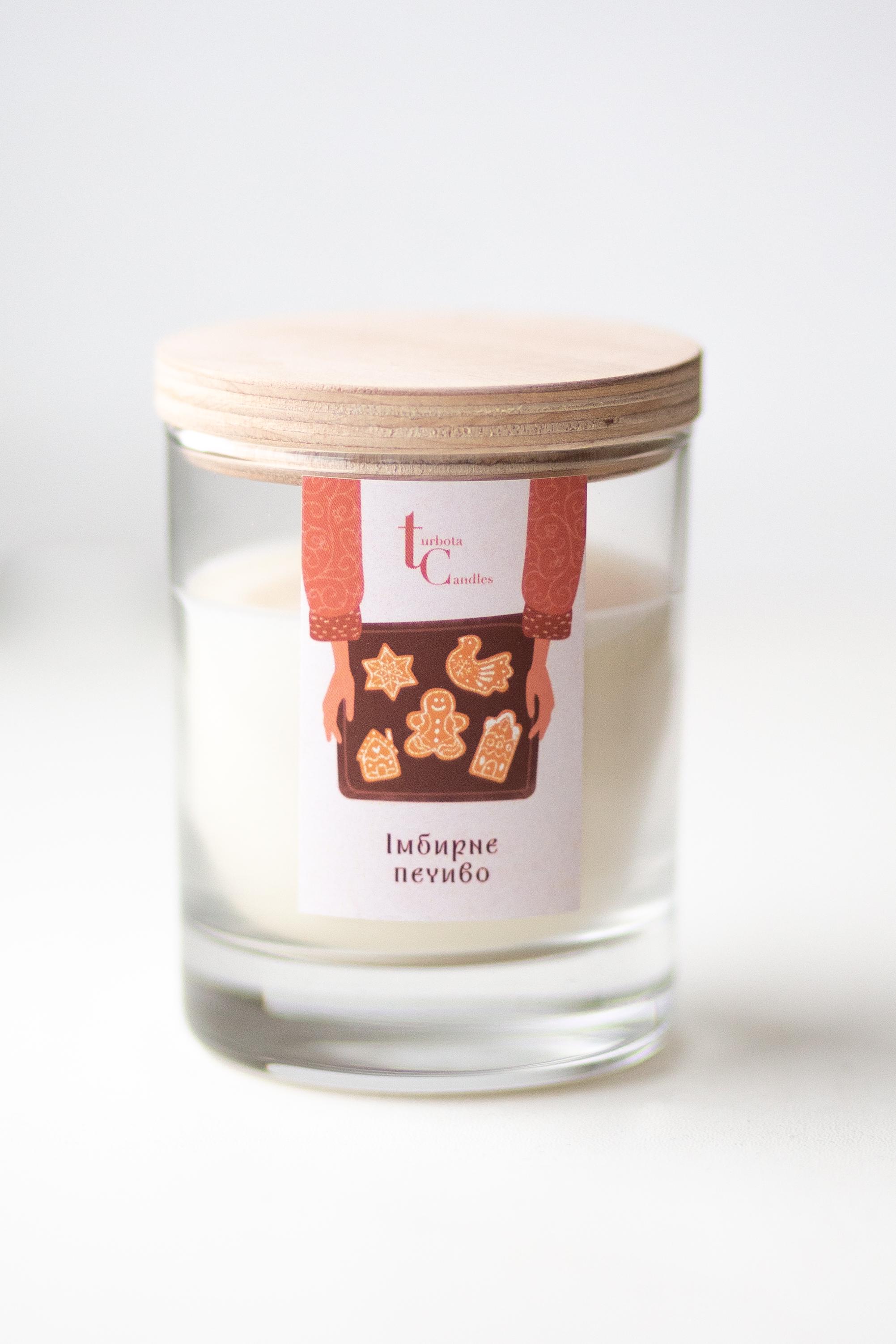 Свеча соевая Turbota candles "Імбирне печиво" 145 г 9 см (200mlgingerbread)