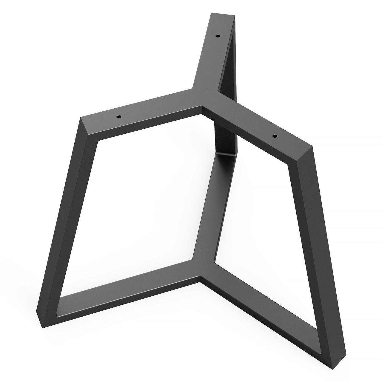 Каркас для журнального столу з металу Ø 600 мм H 440 мм Чорний (1072) - фото 2 Каркас для журнального столу з металу Ø 600 мм H 440 мм Чорний (1072) - фото 2