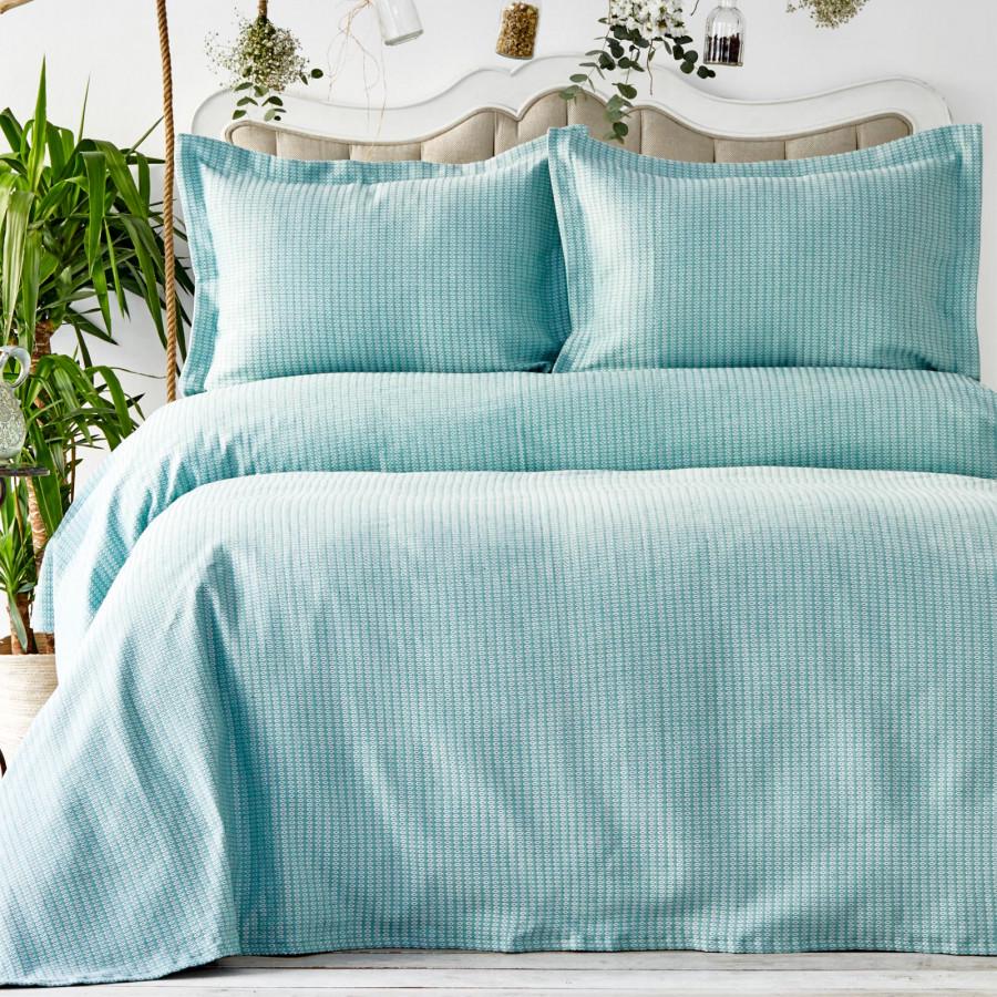 Покривало з наволочками Karaca Home Cally yesil 230х240 (svt-2000022268196)