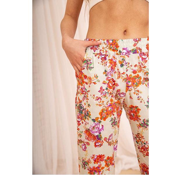 Штани жіночі бавовняні Квітковий принт S (12770) - фото 3 Штани жіночі бавовняні Квітковий принт S (12770) - фото 3
