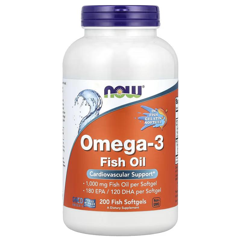 Омега 3 NOW Omega-3 1000 мг 200 softgels