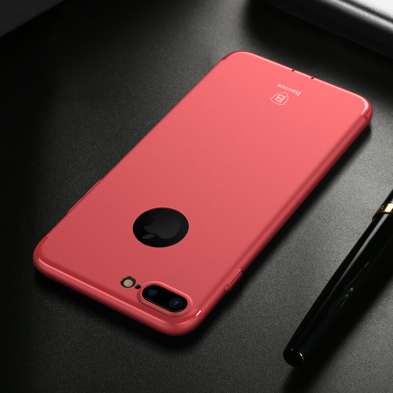 Чехол для телефона Baseus iPhone 8 Plus/7 Plus Simple Solid Red (ARAPIPH7P-MS09) - фото 3