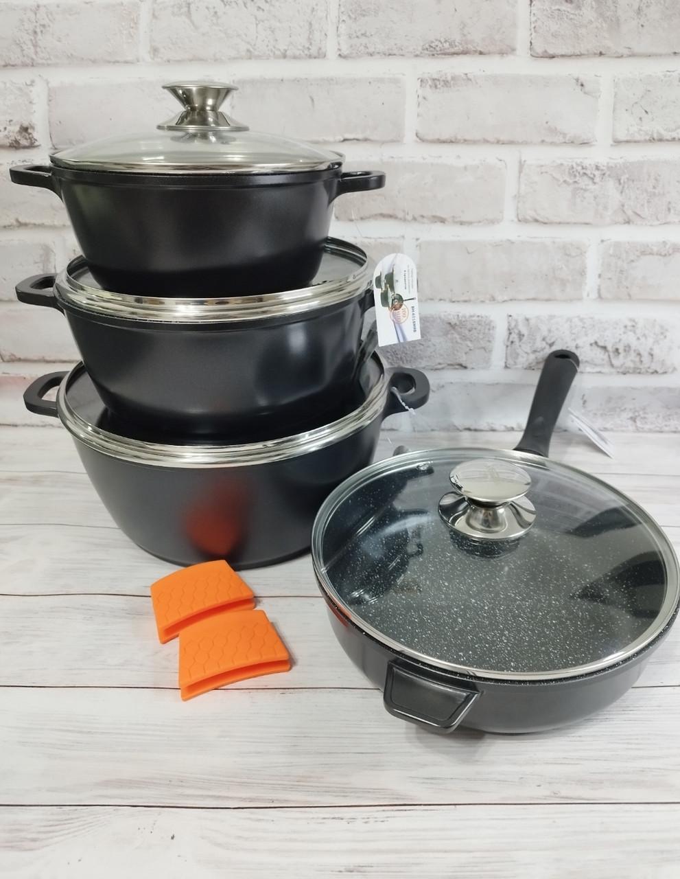 Набор кухонной посуды Bohmann 8 пр. (BH-6018MRB)