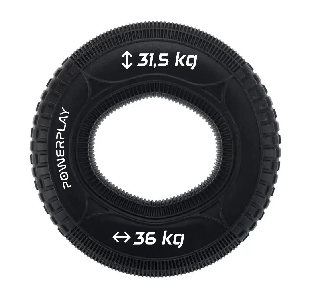 Эспандер кистевой силиконовый PowerPlay PP-4330 Hand Grip Loops Hard 31,5-36 кг Черный (PP_4330_Black_(31.5-36kg) - фото 1