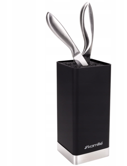 Подставка для ножей квадратная Kamille 22 см Черный - фото 2 Подставка для ножей квадратная Kamille 22 см Черный - фото 2
