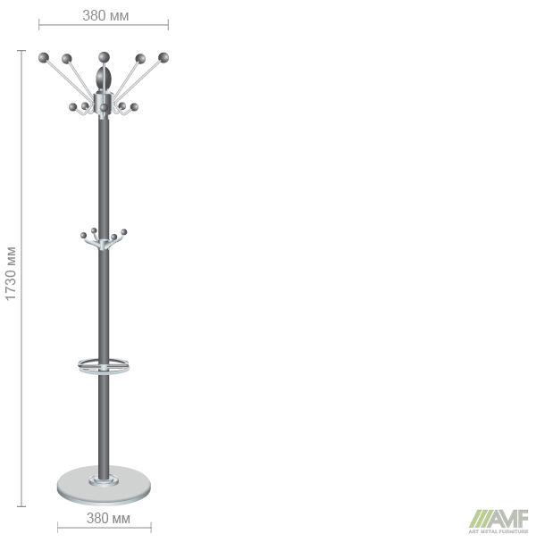 Вешалка напольная AMF Меридиан 2 1730х380 Красное дерево (80038) - фото 5