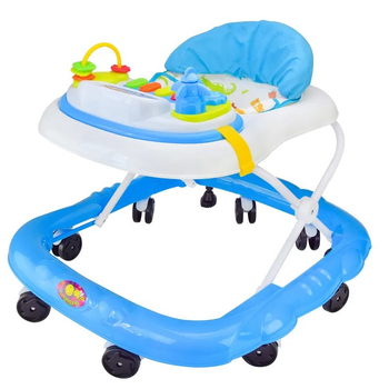 Ходунки детские музыкальные с сиденьем с погремушками Голубой (2792291978)