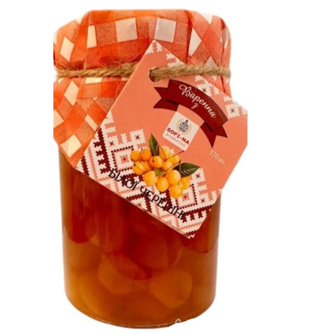 Варення домашнє з жовтої черешні 300 мл (28266789)