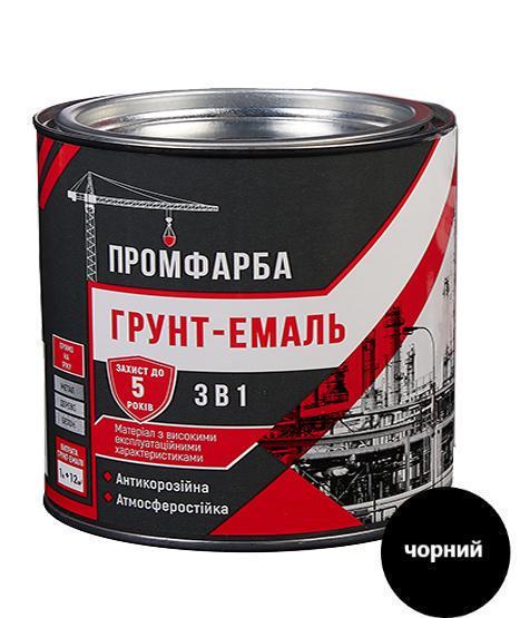 Грунт-эмаль антикоррозионная ПРОМКРАСКА 3в1 2,5 кг 1,85 л Черный
