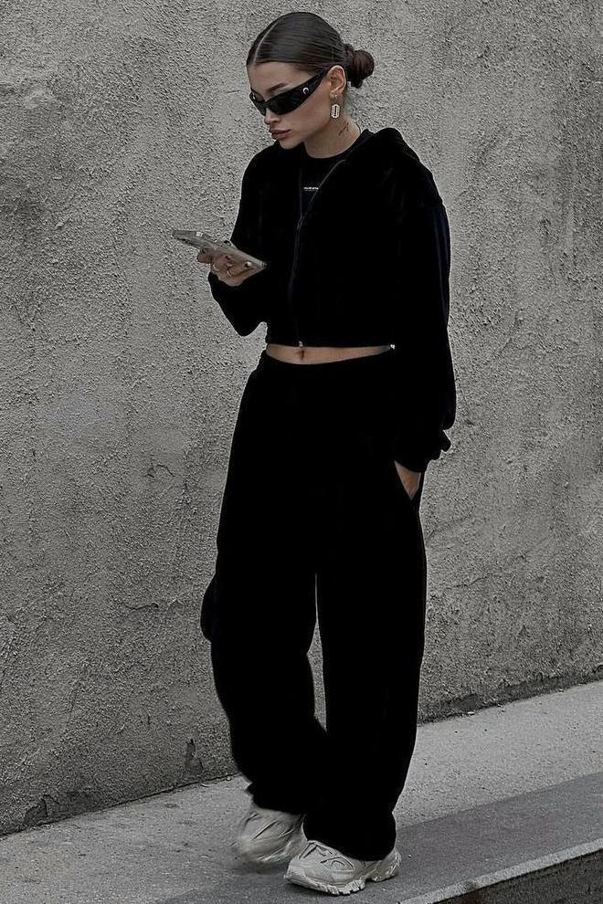 Спортивний костюм жіночий L-XL Чорний (186840)