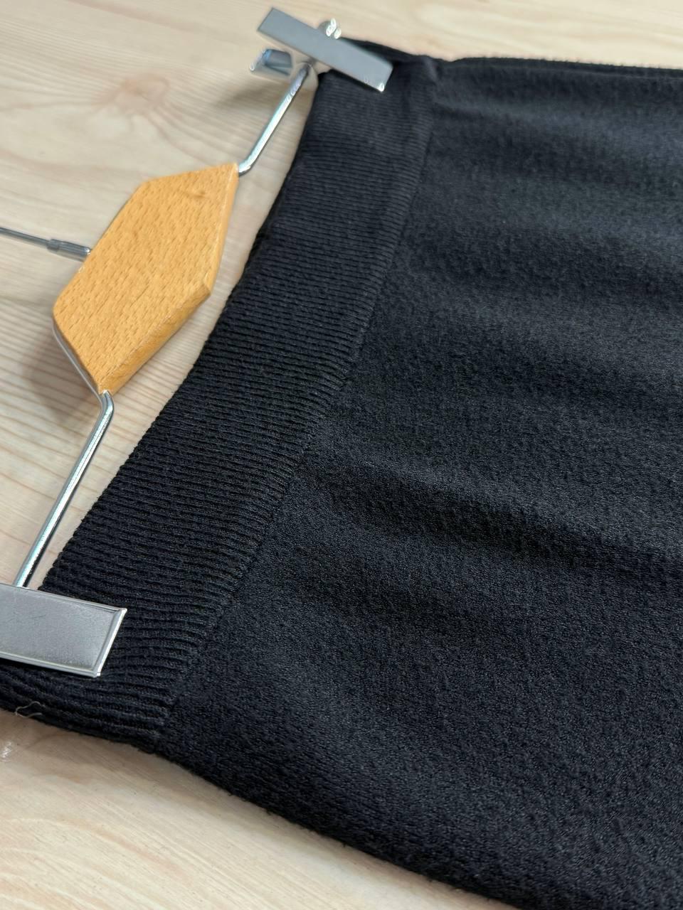 Юбка женская MY FASHION 6808-48 вязаная короткая с разрезом One Size Черный (5784) - фото 6