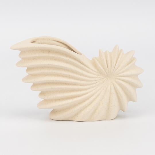 Ваза керамическая Мушля 20 см Кремовый (927902)