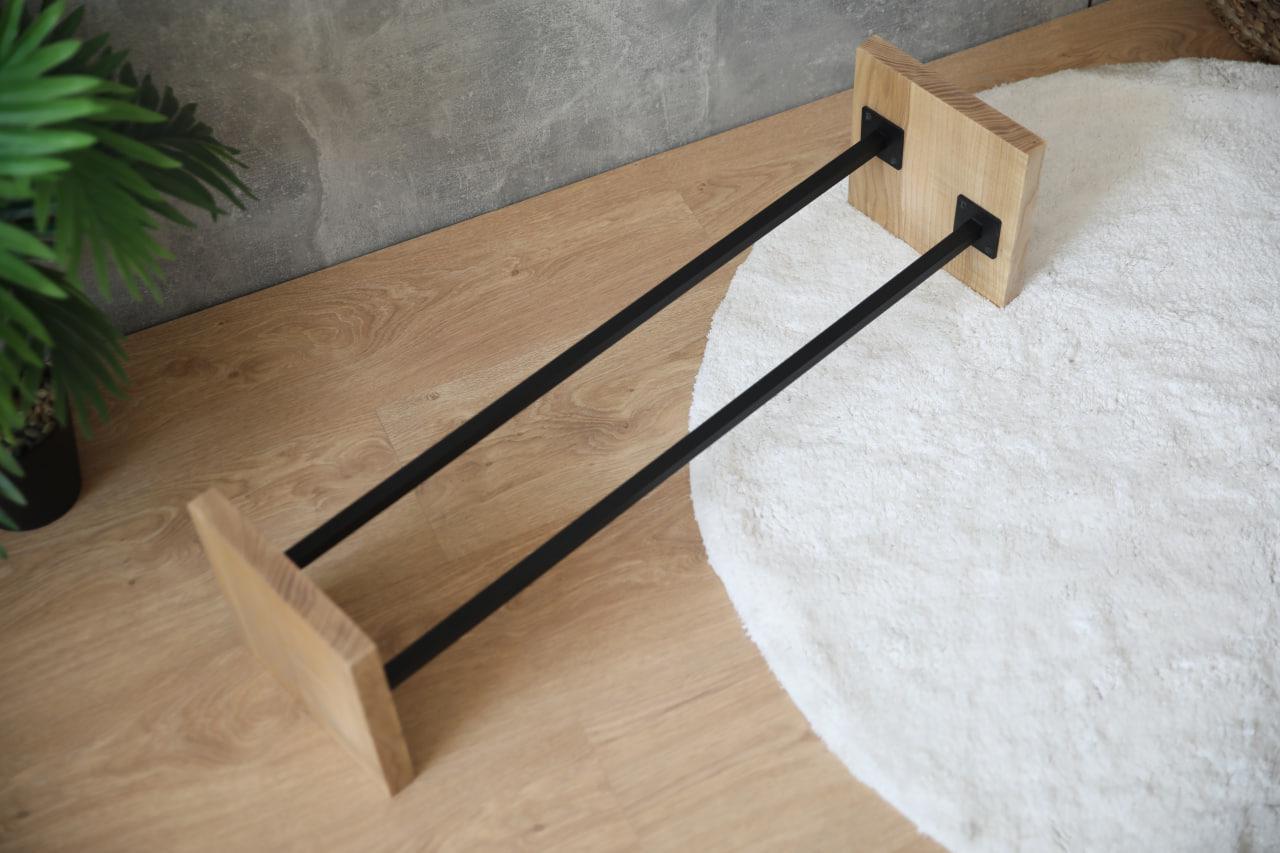 Полочка для обуви Shoe holder из металла и дерева 80х20х20 см (ML-81.5) - фото 6
