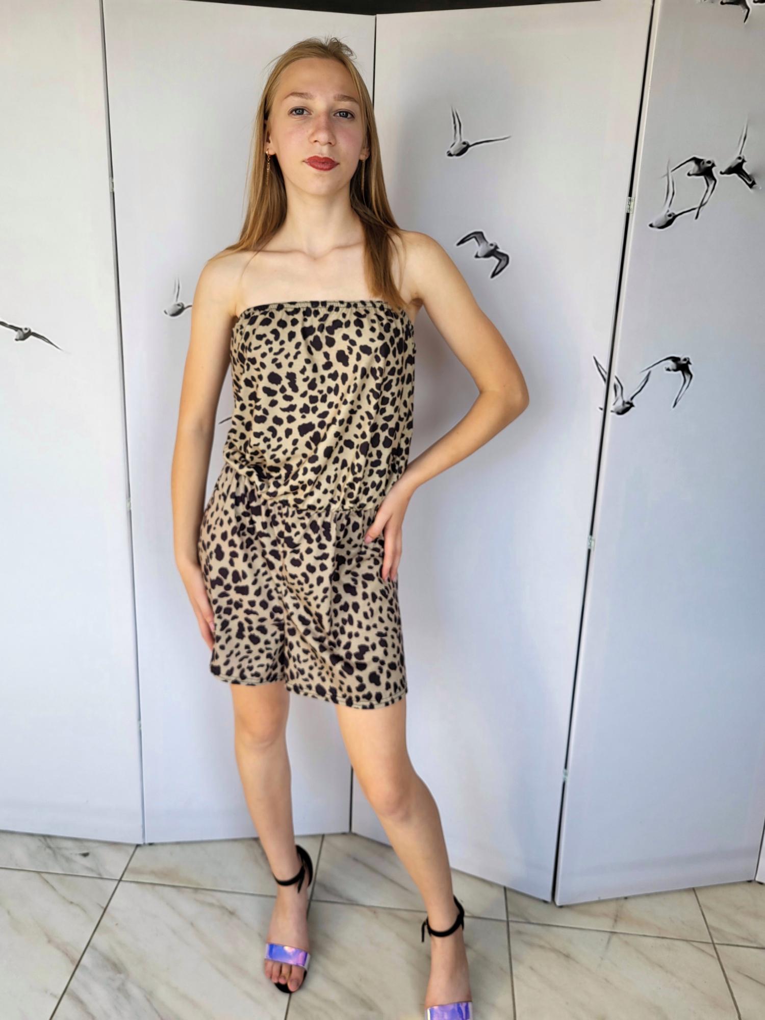 Комбинезон бандо с шортами Boohoo 9843 S Хаки (42)