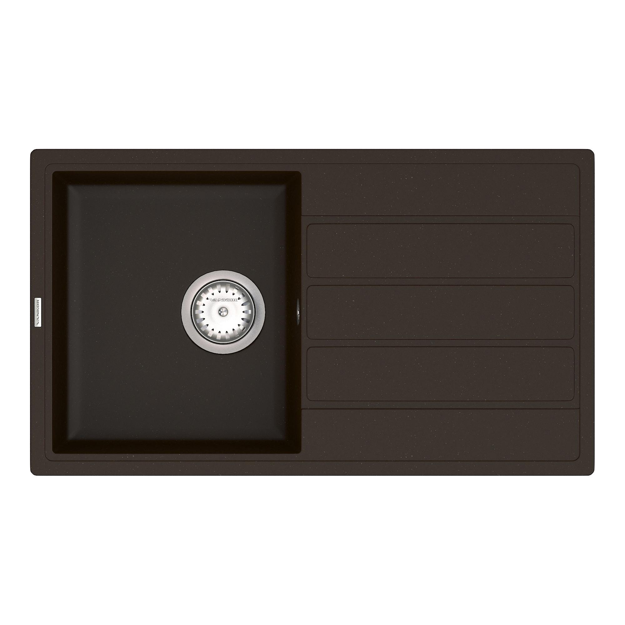 Мойка для кухни Vankor Easy EMP 02.76 + сифон Vankor Chocolate (74823)