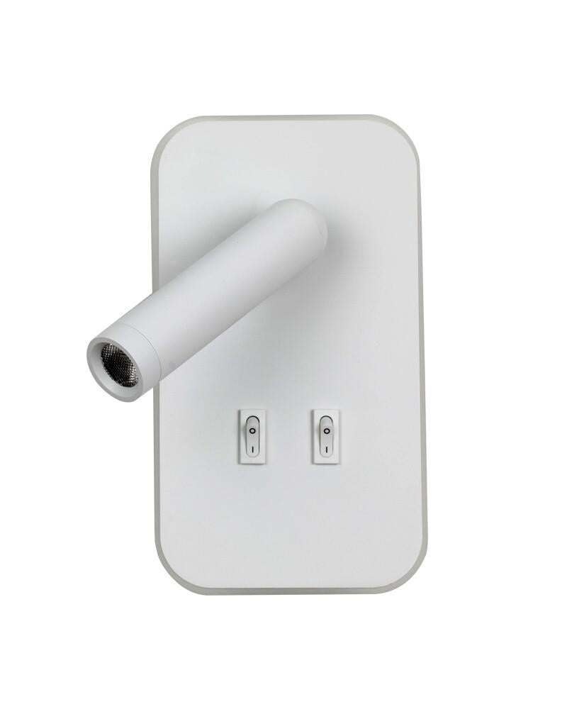 Бра Italux WL-83957-1-WH Doria LED 2x8W 3000K 559Lm IP20 Белый (27487095)