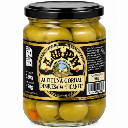 Оливки зеленые LUPY Picante без косточки 350 г (36974762)