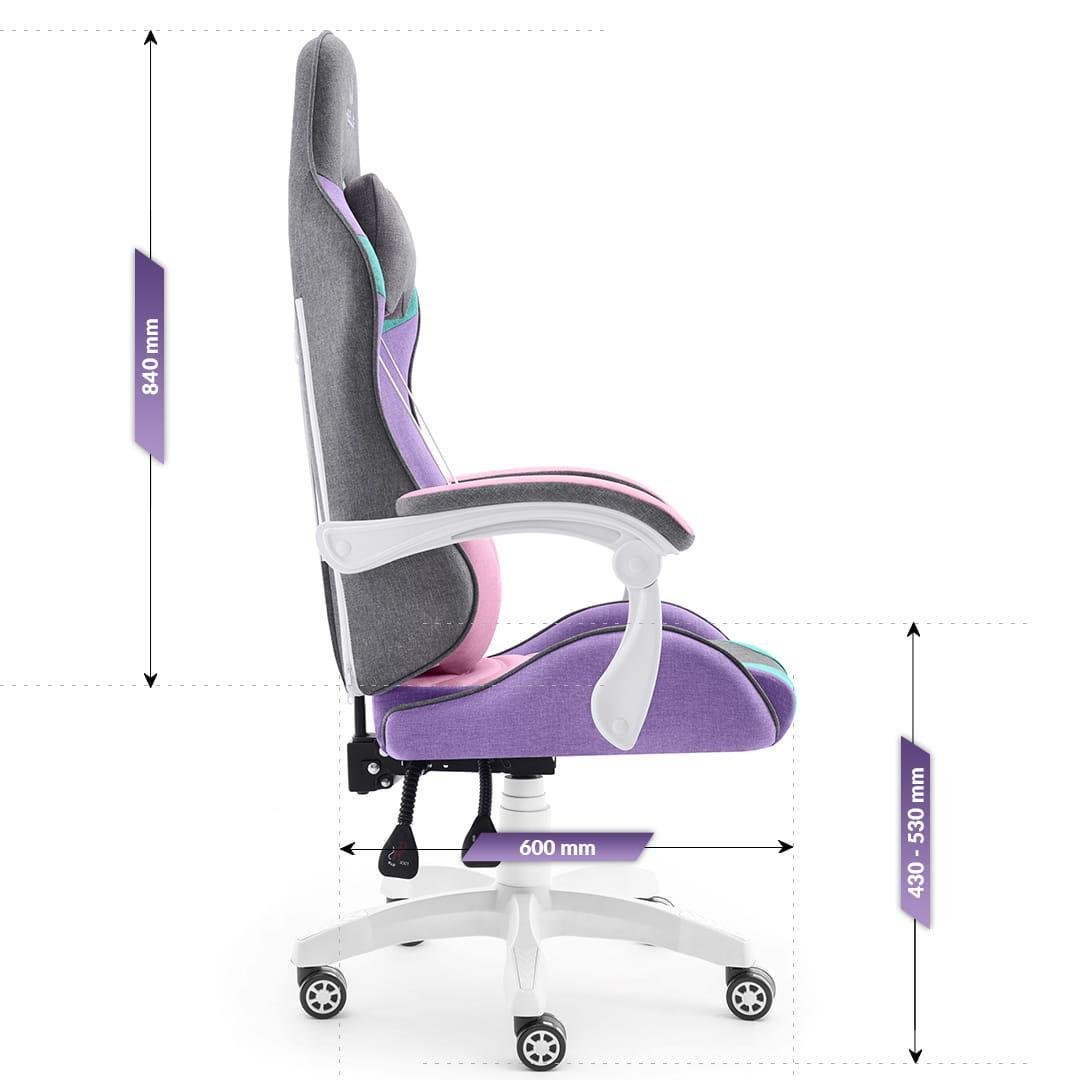 Крісло комп'ютерне Hell's Rainbow тканина Violet/Mint (2616427394) - фото 9 Крісло комп'ютерне Hell's Rainbow тканина Violet/Mint (2616427394) - фото 9