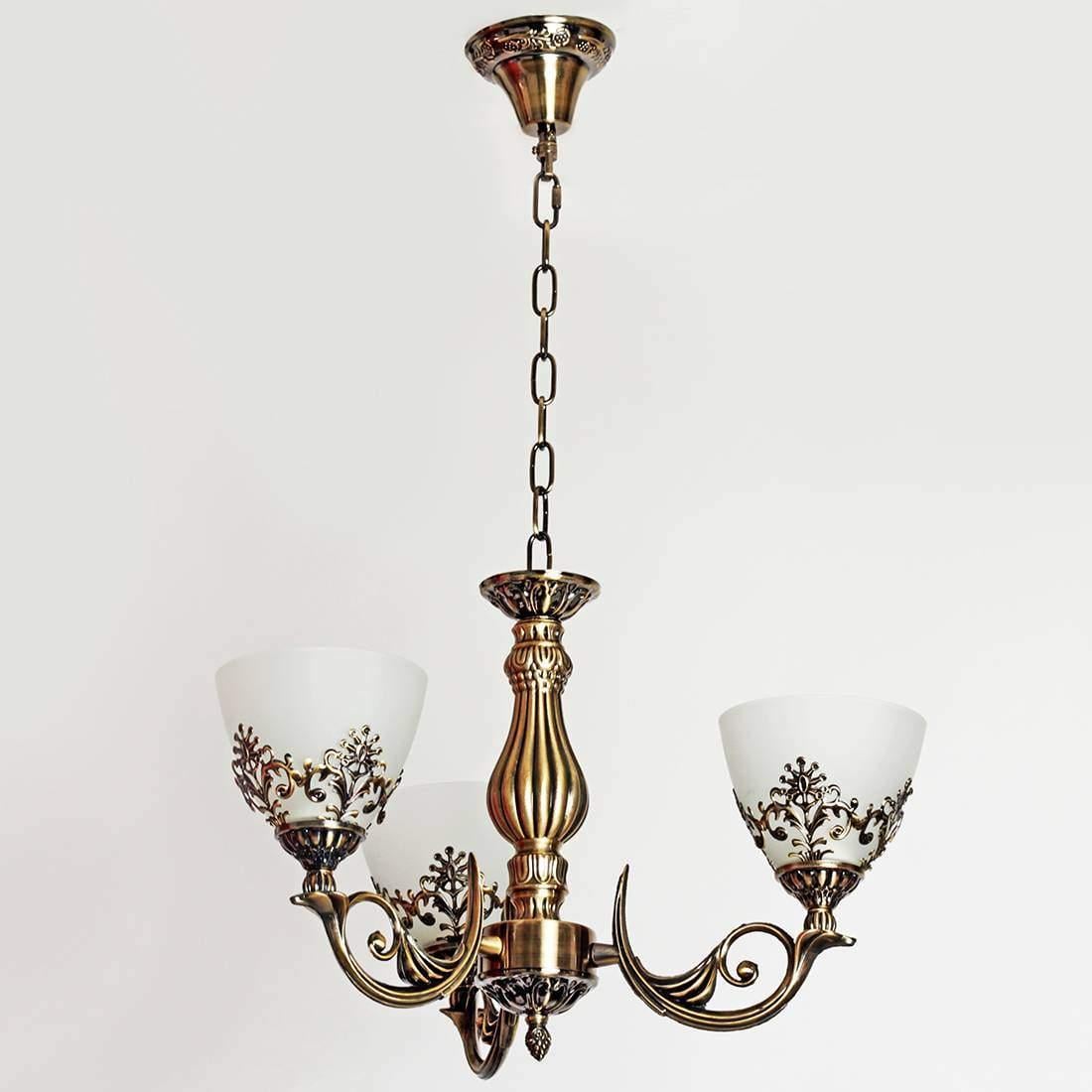 Люстра подвесная на 3 плафона Svet SH-7006/3B AB Антик