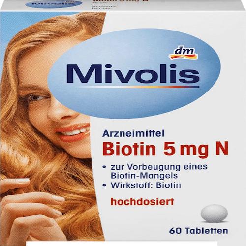 Биологически активная добавка Mivolis Biotin 5 мг 60 шт. (22281640)