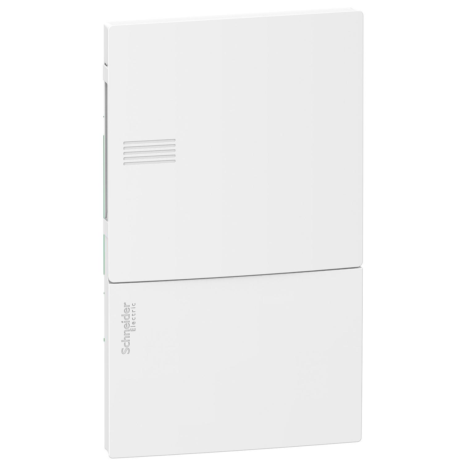 Щит врізний Schneider Electric Resi9 Mini Pragma 4 модулі з білими дверима (MIP22104)