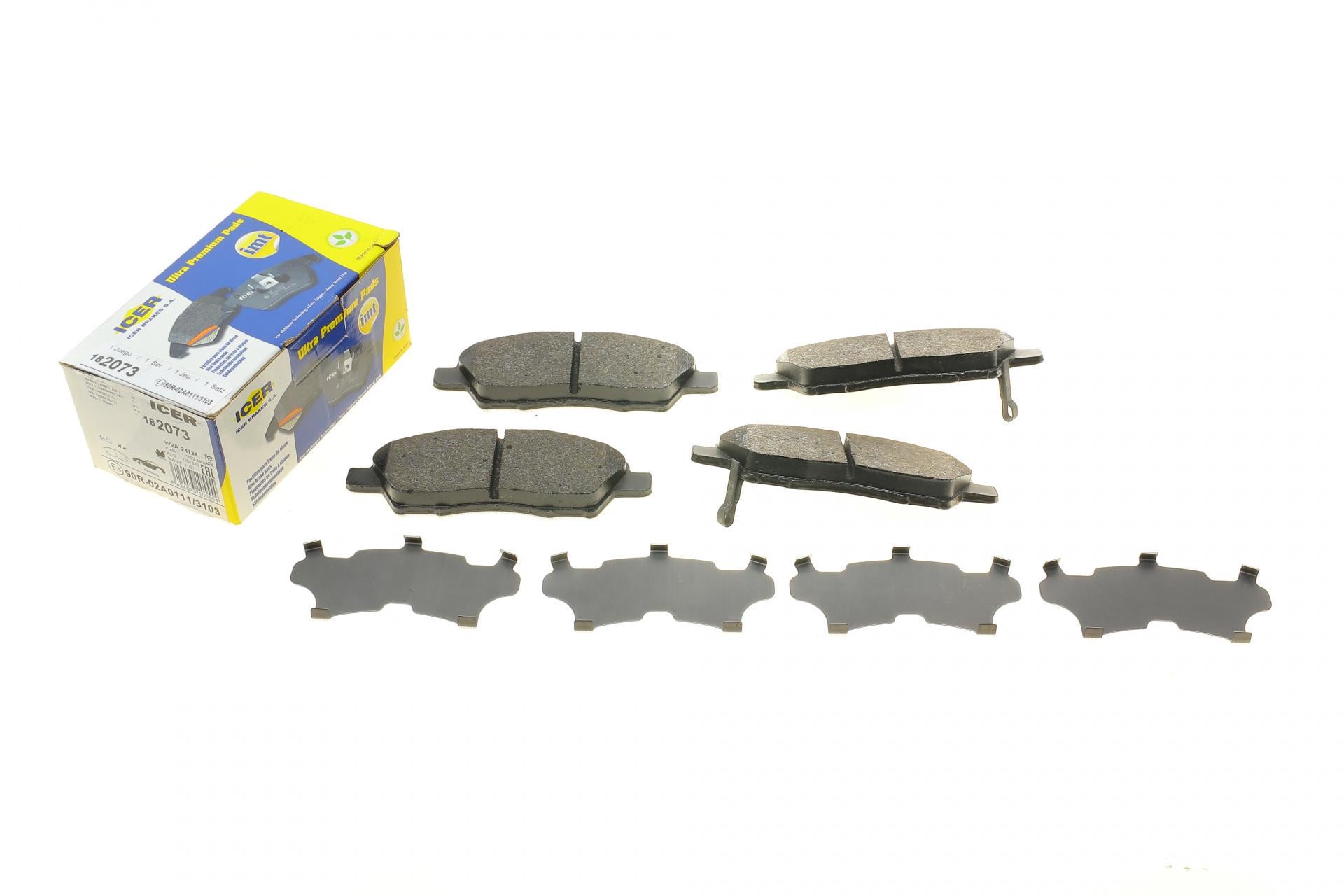 Колодки тормозные передние ICER для Nissan Almera/Micra/Note/Sunny 10-/Tilda 07-12 (182073)