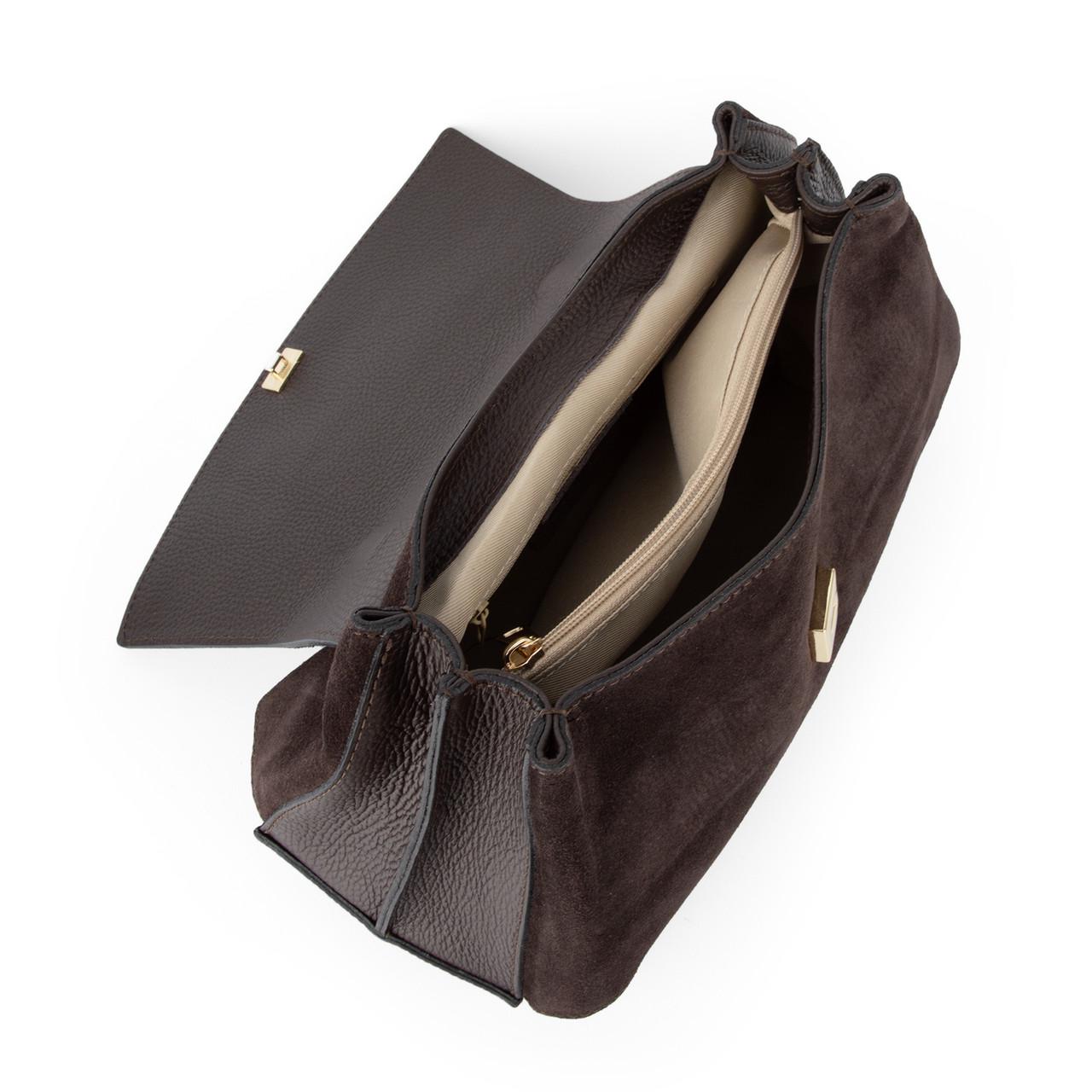 Сумка женская замшевая Virginia Conti 04062 Шоколадный (2765620576) - фото 4