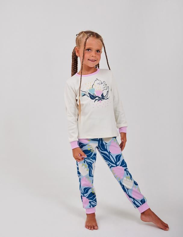 Пижама для девочки SMIL Интерлок 110 см Молочный (104866-1)