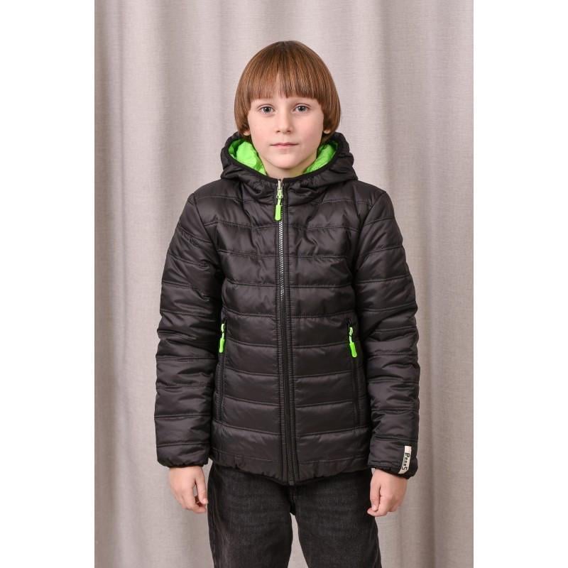 Куртка двухсторонняя 146 см Черный с салатовым (2724841085) Куртка двухсторонняя 146 см Черный с салатовым (2724841085)