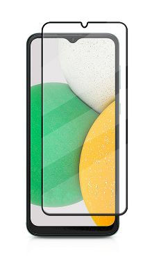 Закаленное защитное стекло на смартфон Samsung A04S / Черная рамка