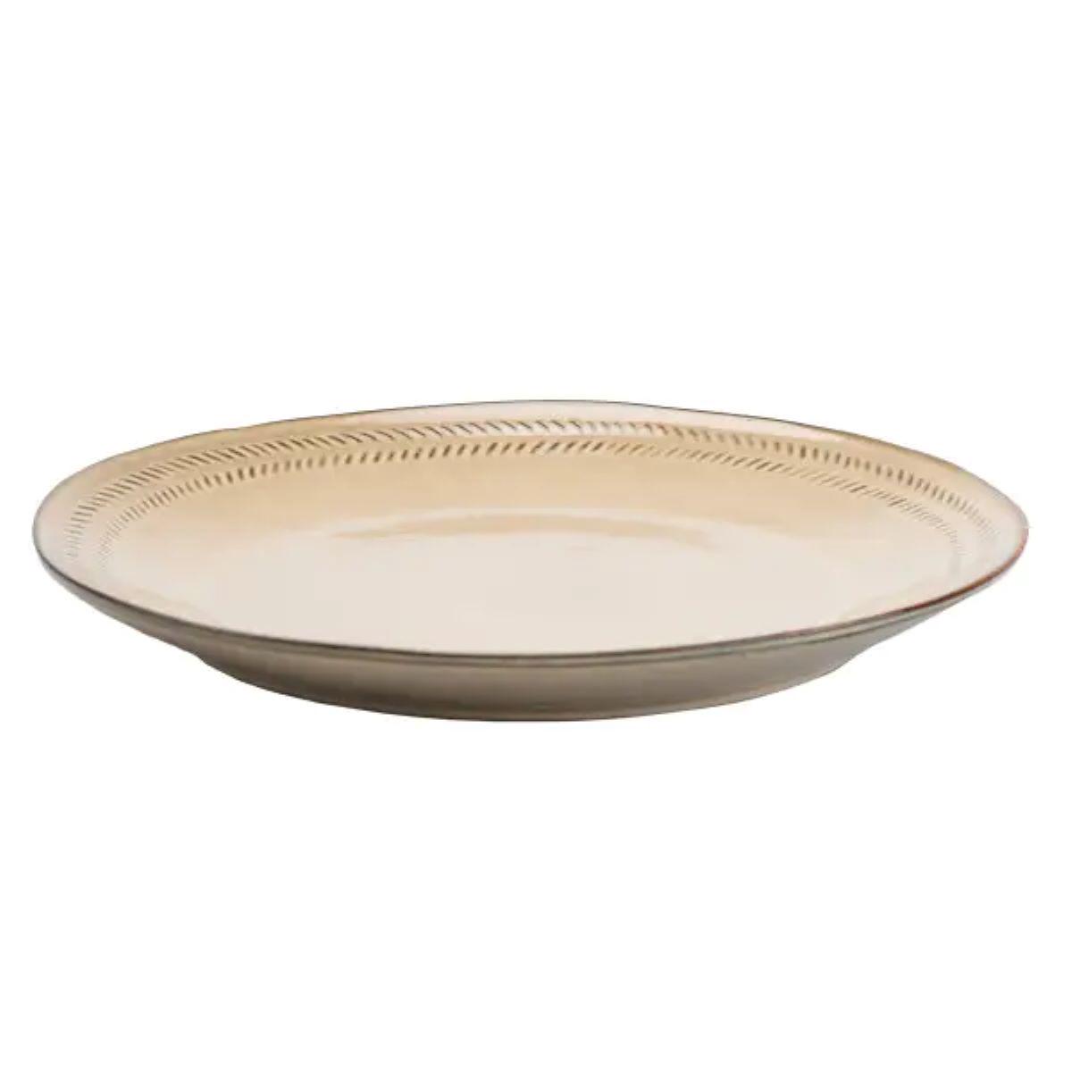 Тарілка сервірувальна кругла керамічна 27,5 см Бежевий (4501) - фото 12