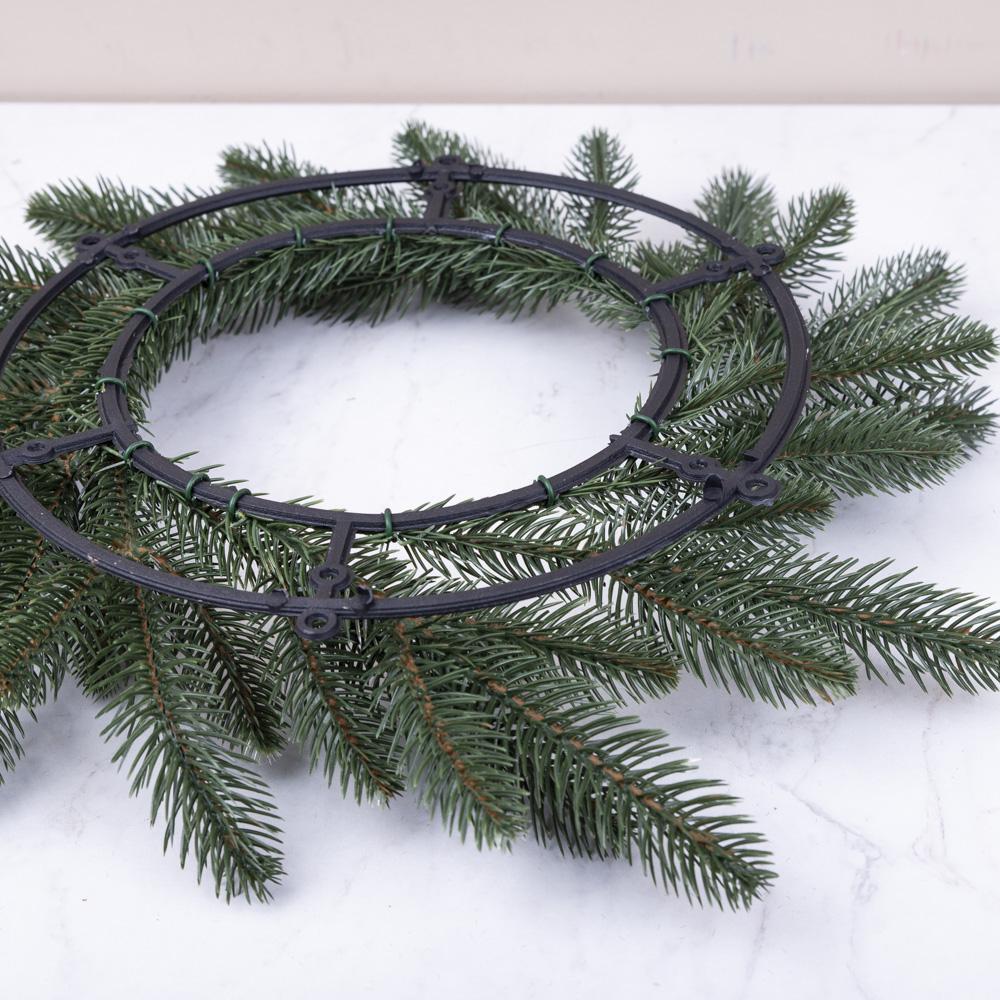 Вінок різдвяний 40 см Зелений (7445-1) - фото 2 Вінок різдвяний 40 см Зелений (7445-1) - фото 2